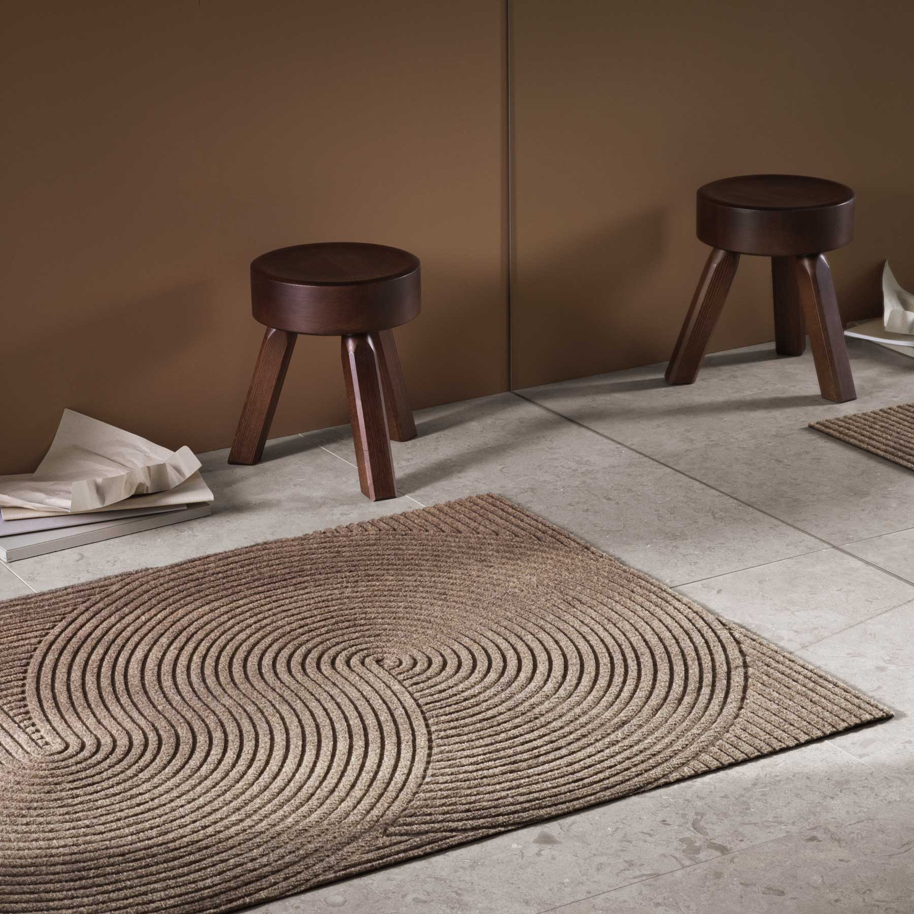 Wohnmatte 85 x 130 cm Sand sand randlos