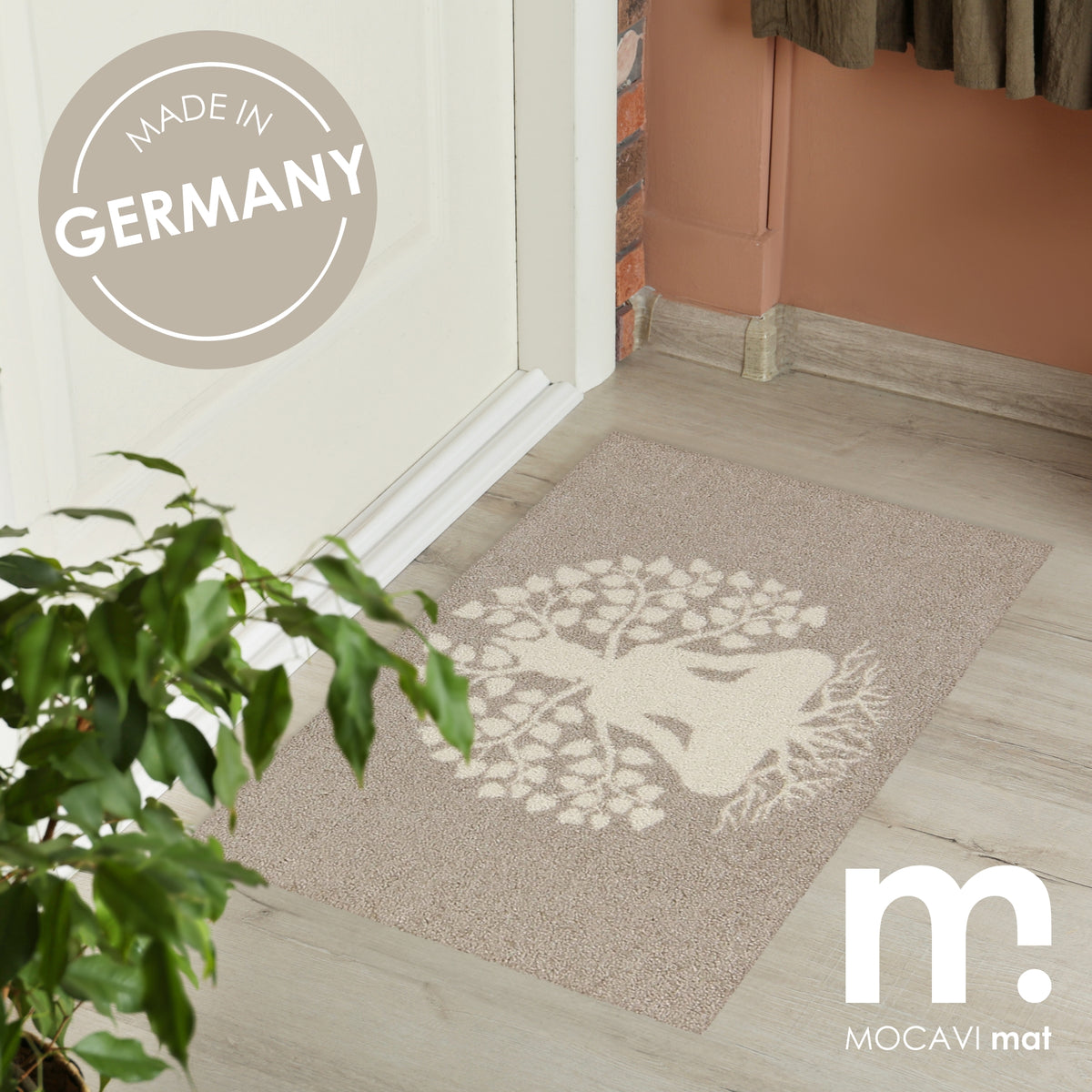 Fußmatte 45x70 Mat Lebensbaum beige