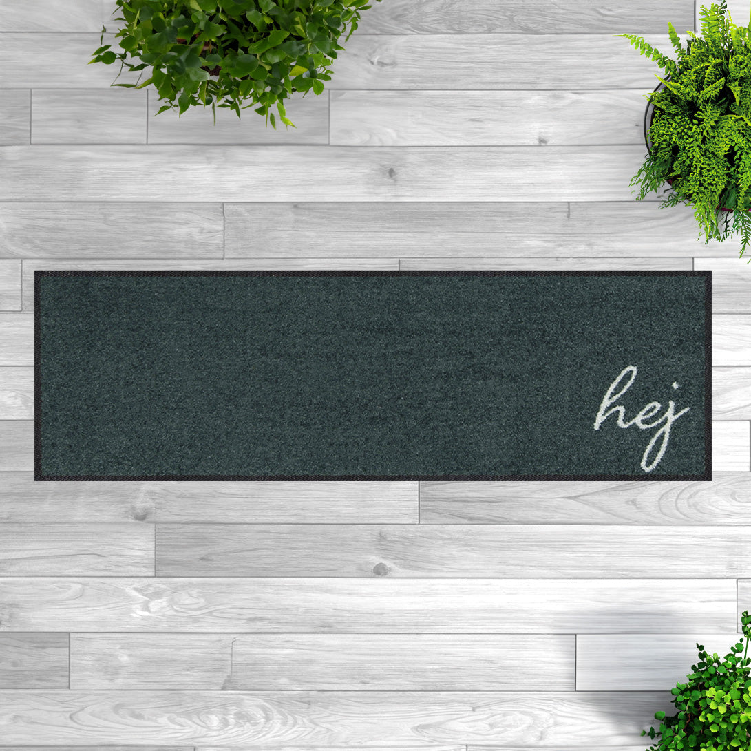 Schuhparkplatz anthrazit mit Rand Motiv hej