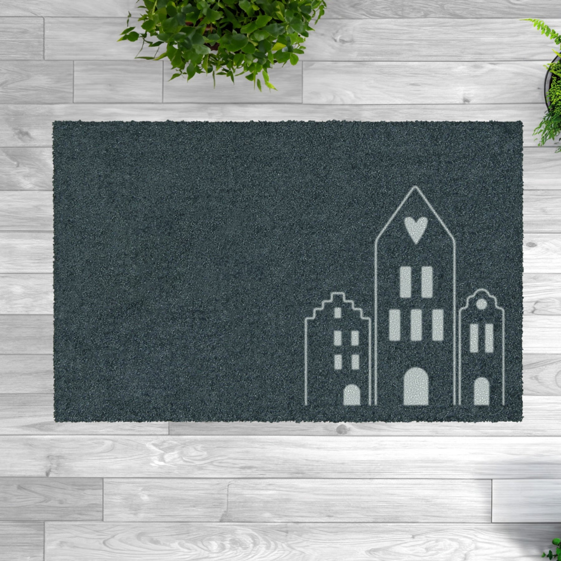 teppich eingangsbereich innen modern anthrazit