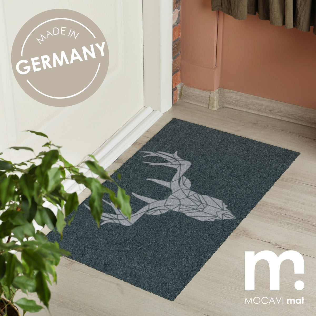 Fußmatte 45x70 Mat Hirsch anthrazit