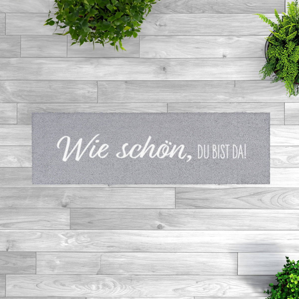 Schuhmatte im Eingangsbereich grau