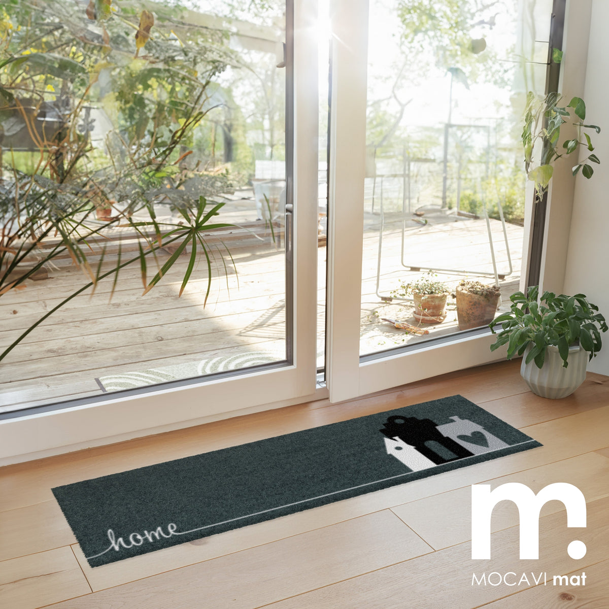 Läufer klein 30x100 Mat hygge home anthrazit