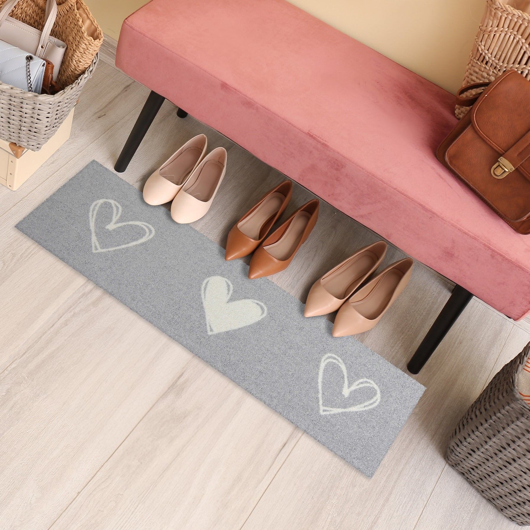 Teppich Eingangsbereich innen Herzen