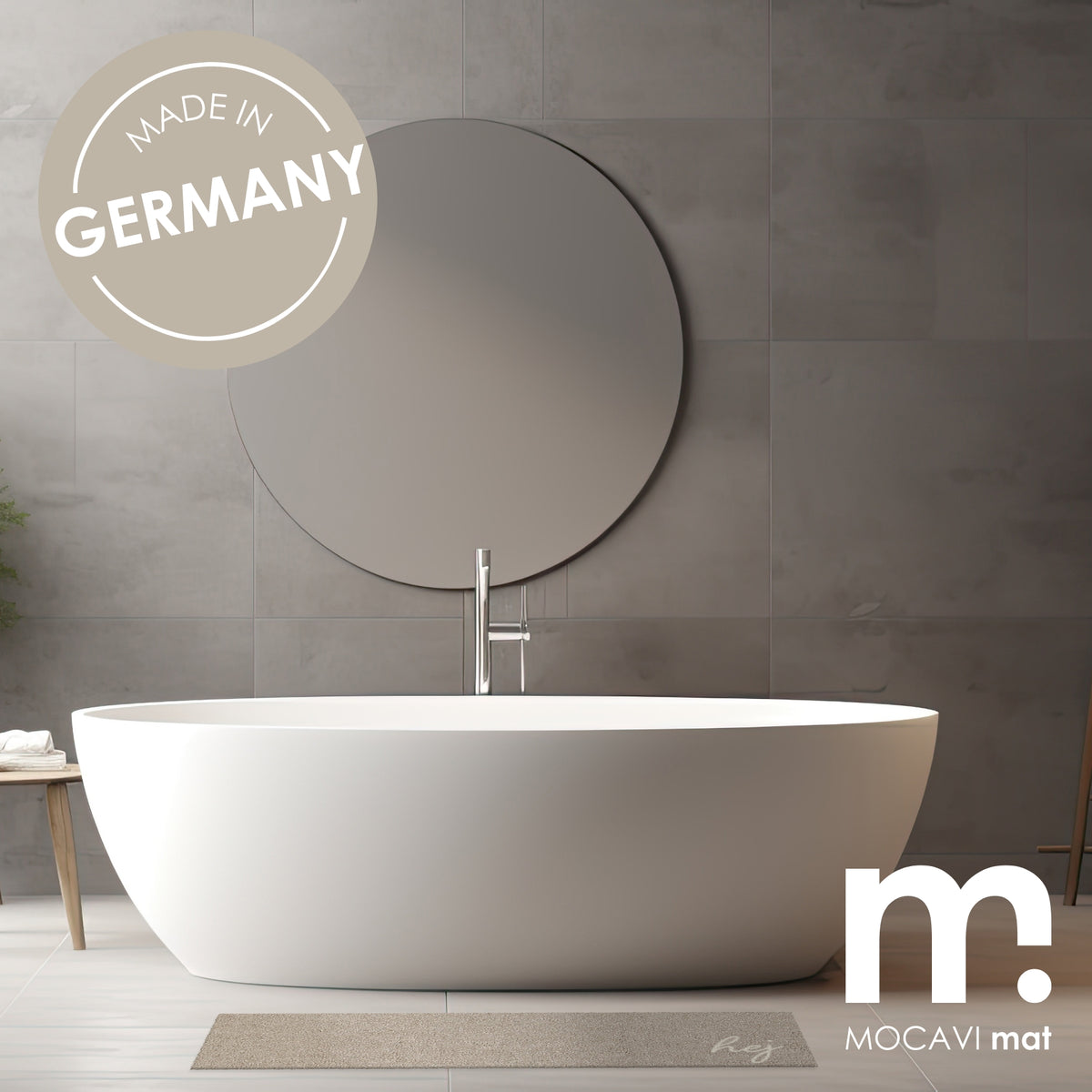 Fußmatte Schriftzug hej mittel beige