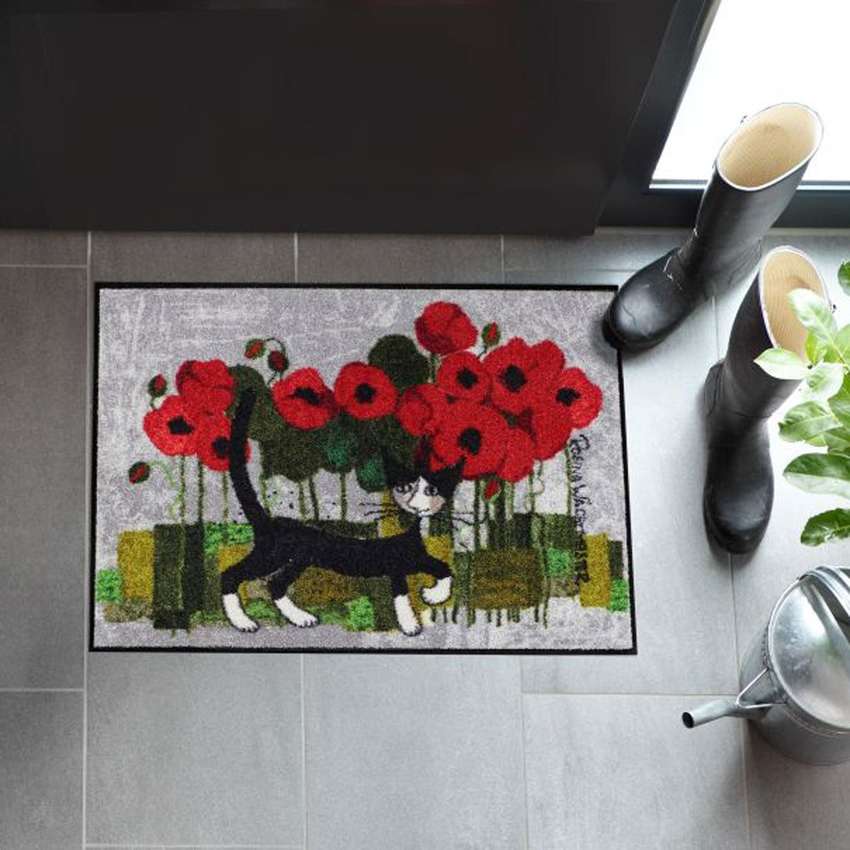 Fußmatte 50x75 Rosina Wachtmeister Poppywalk rot