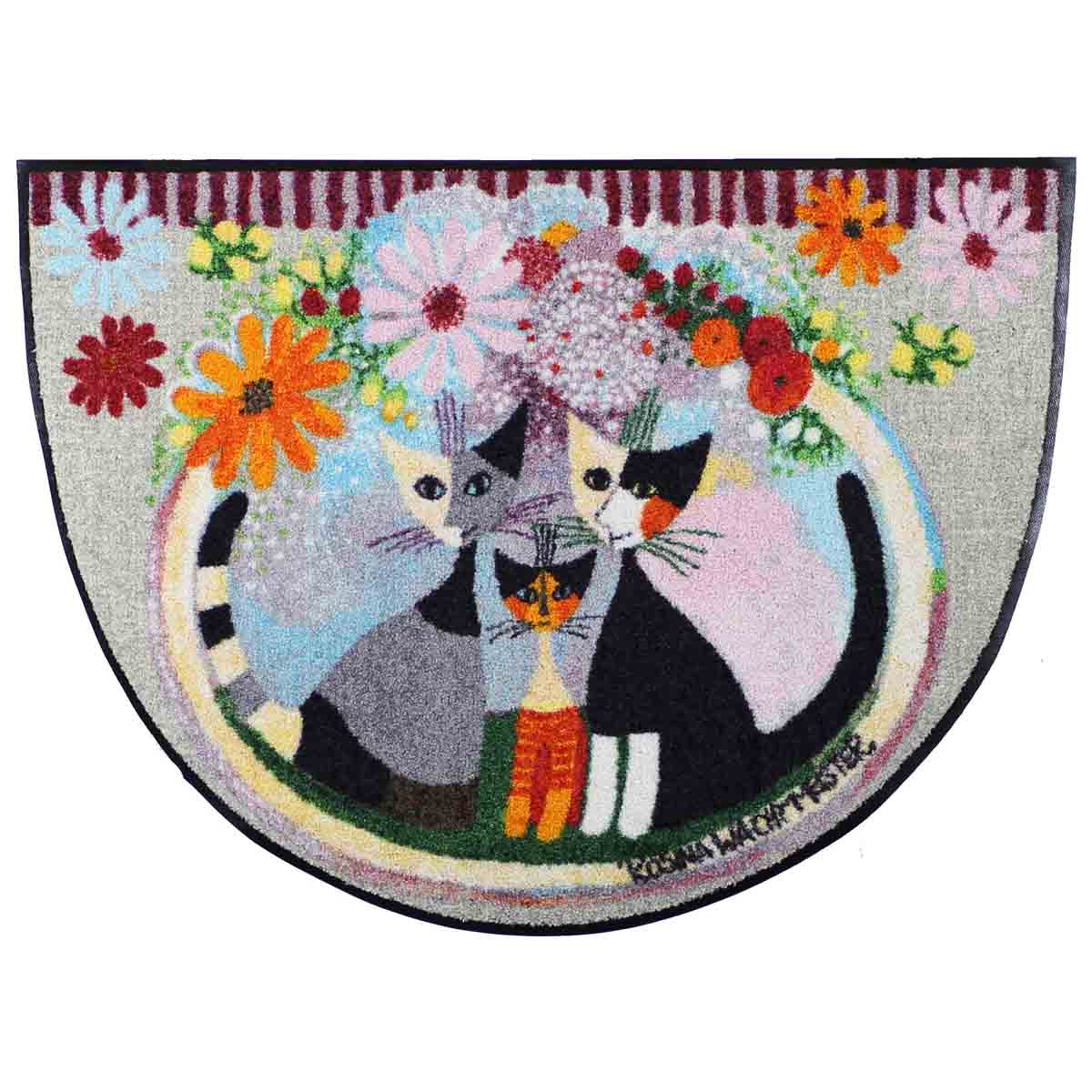 Fußmatte 60x85 Rosina Wachtmeister Famiglia con fiore halbrund