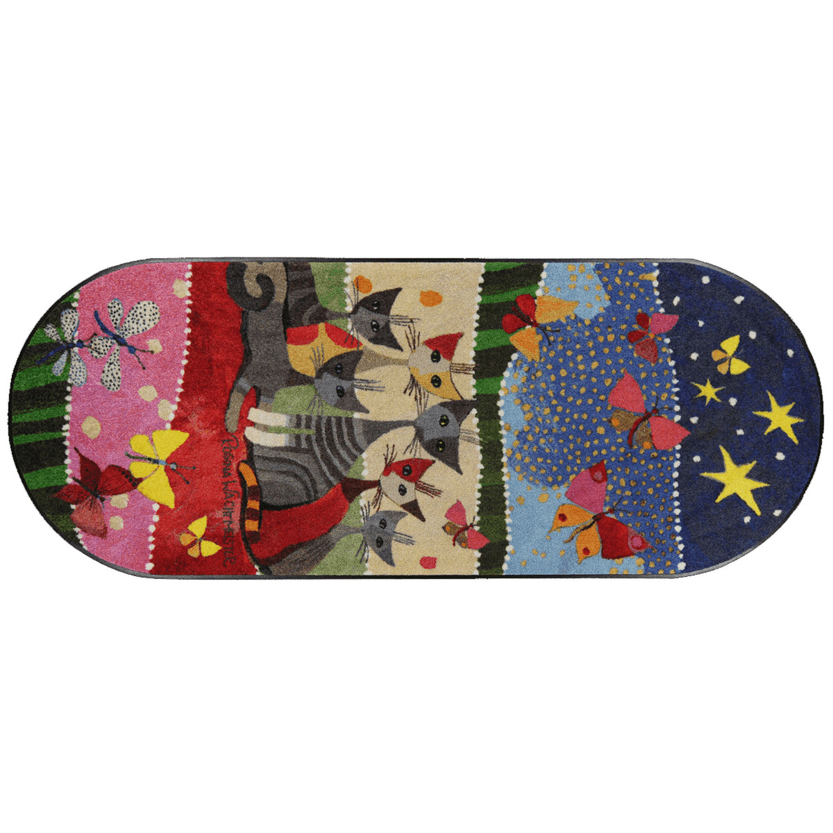 Teppichläufer 75x190 Rosina Wachtmeister Spring Fasce di Colore oval