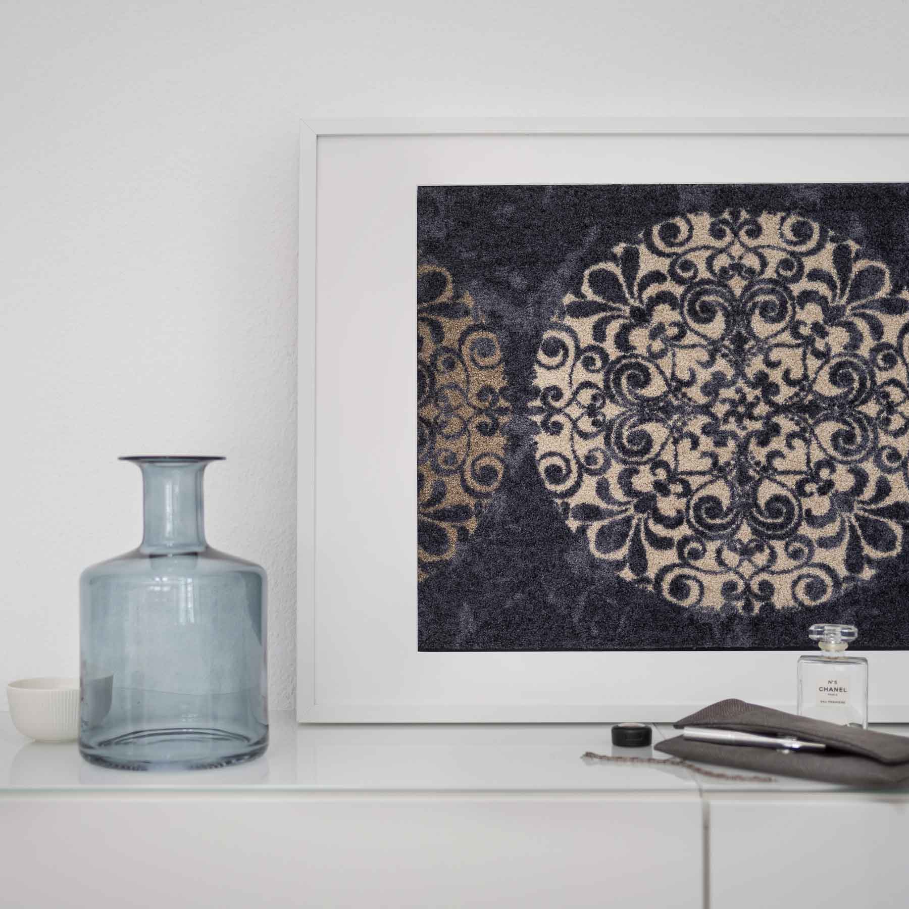 Fußmatte 50x75 Fliesenkreise anthrazit