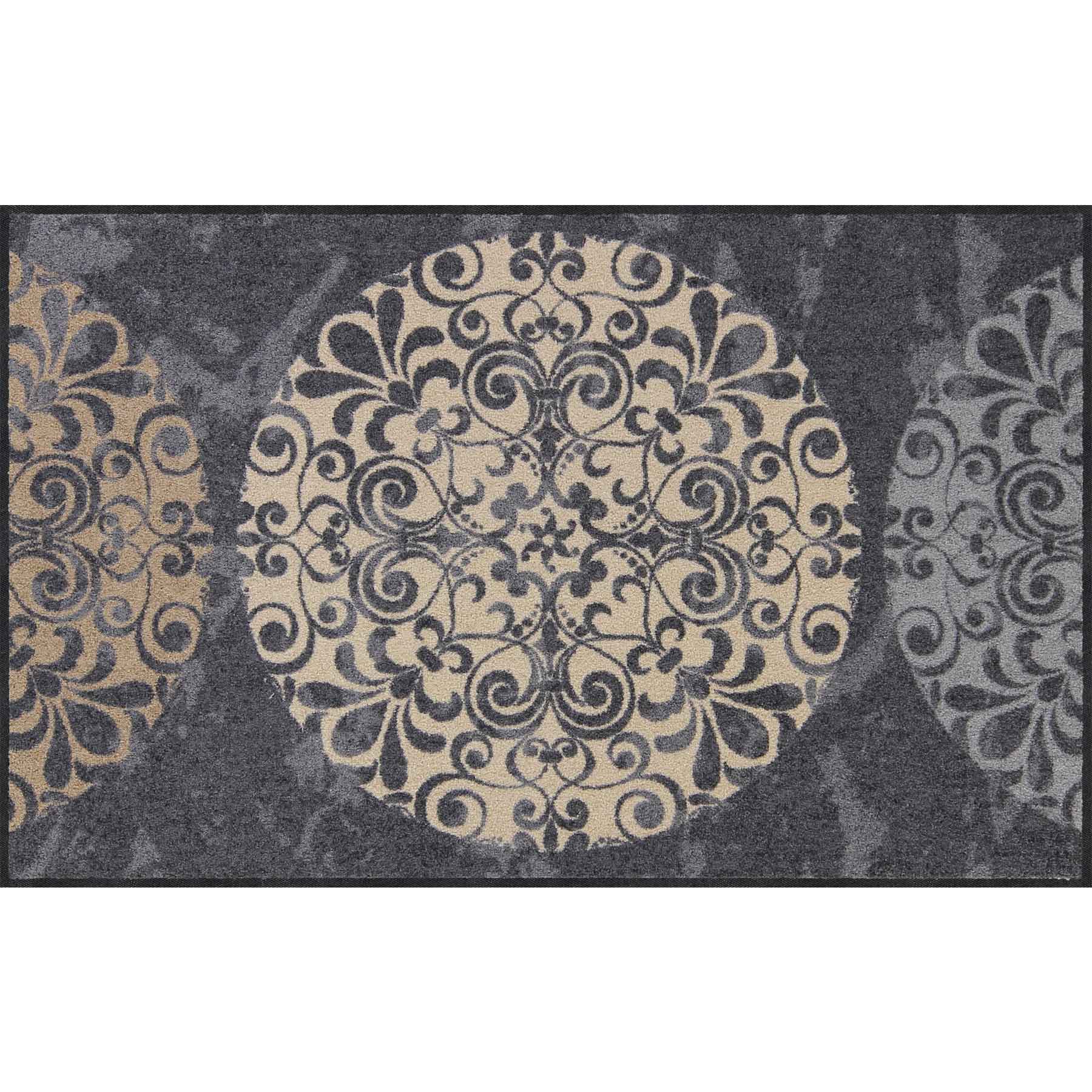 Fußmatte 75x120 Fliesenkreise anthrazit