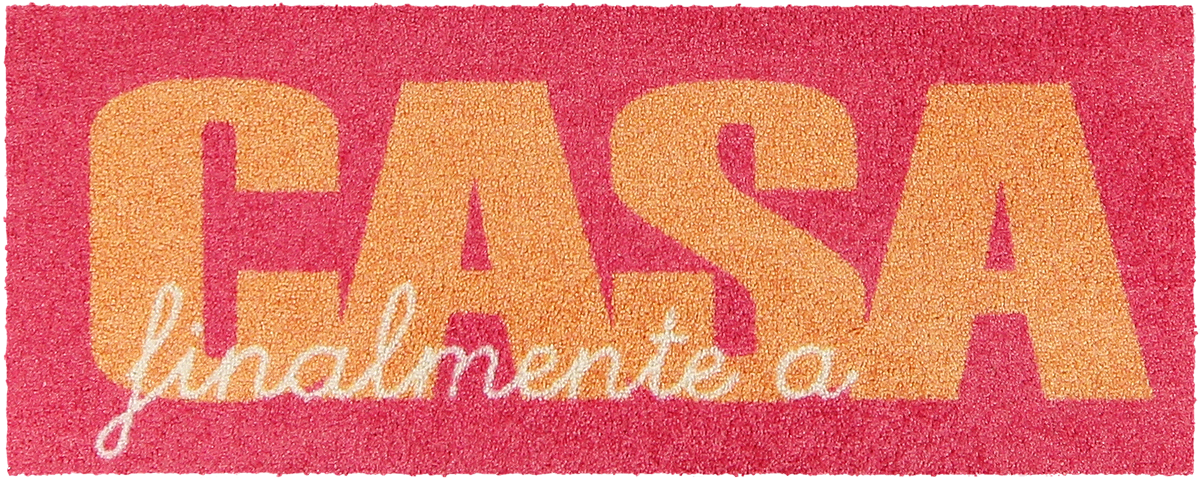 Fußabtreter klein 30x75 Casa Type pink-orange