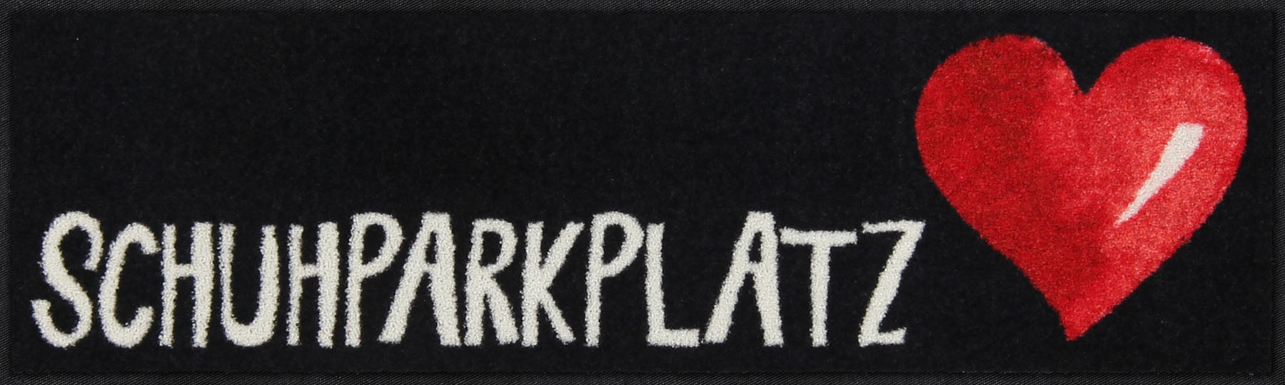 Läufer klein 30x100 Großherzig Schuhparkplatz schwarz