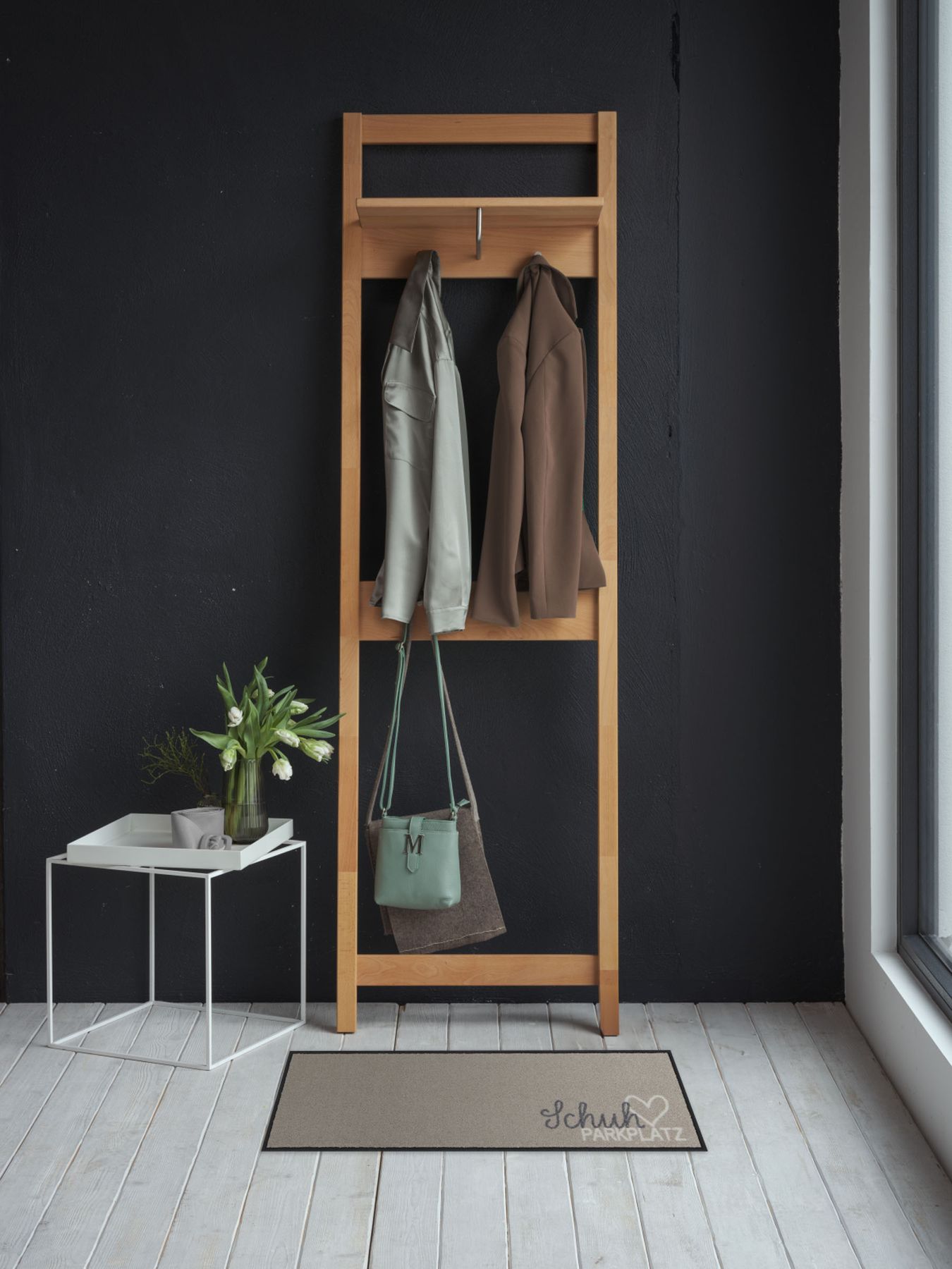 Läufer klein 30x100 Schuhparkplatz pur taupe taupe