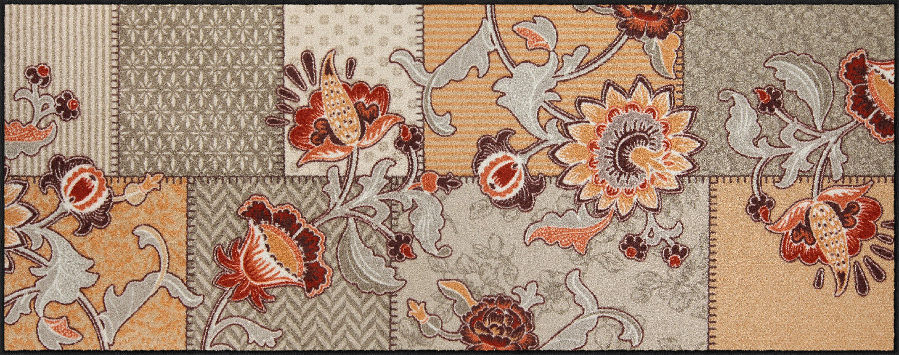 Teppichläufer 75 x 190 cm Bohemian Patch taupe taupe