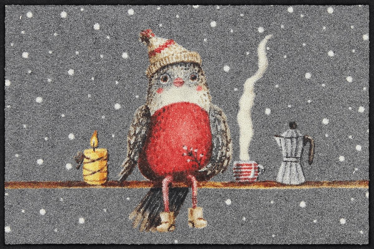 Fußmatte 50x75 Cozy Bird braun