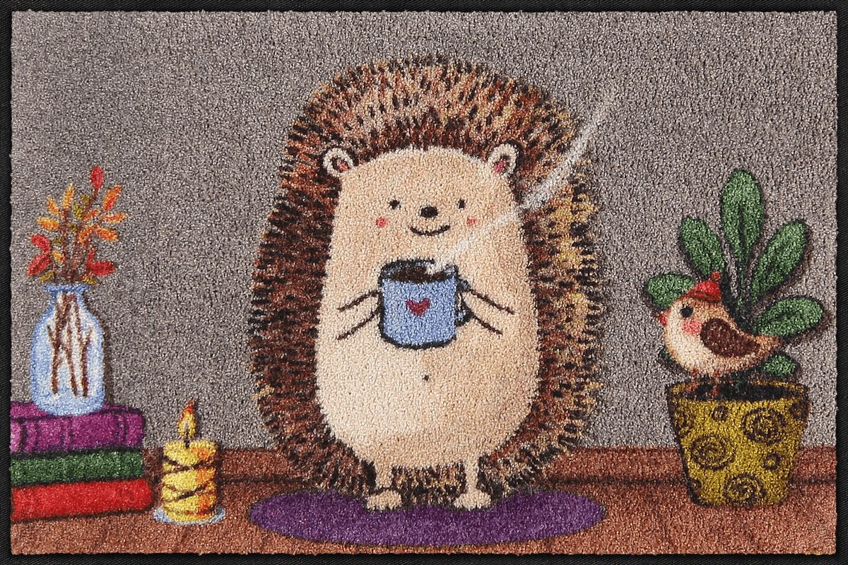 Fußmatte 50x75 Cozy Hedgy bunt