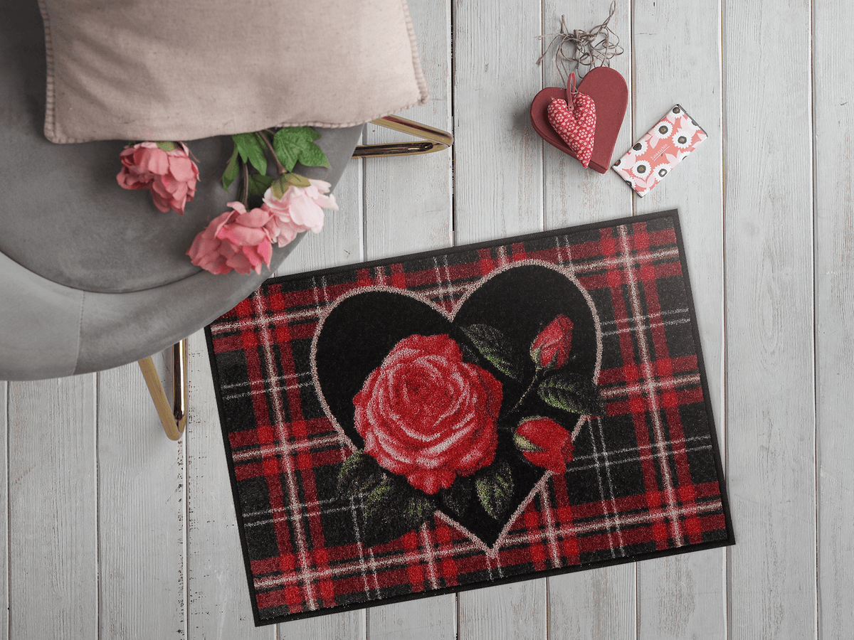 Fußmatte 50x75 English Rose black rot