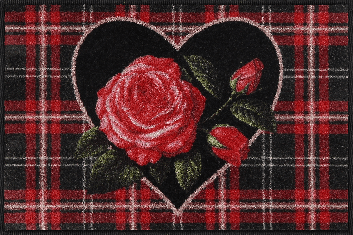 Fußmatte 50x75 English Rose black rot