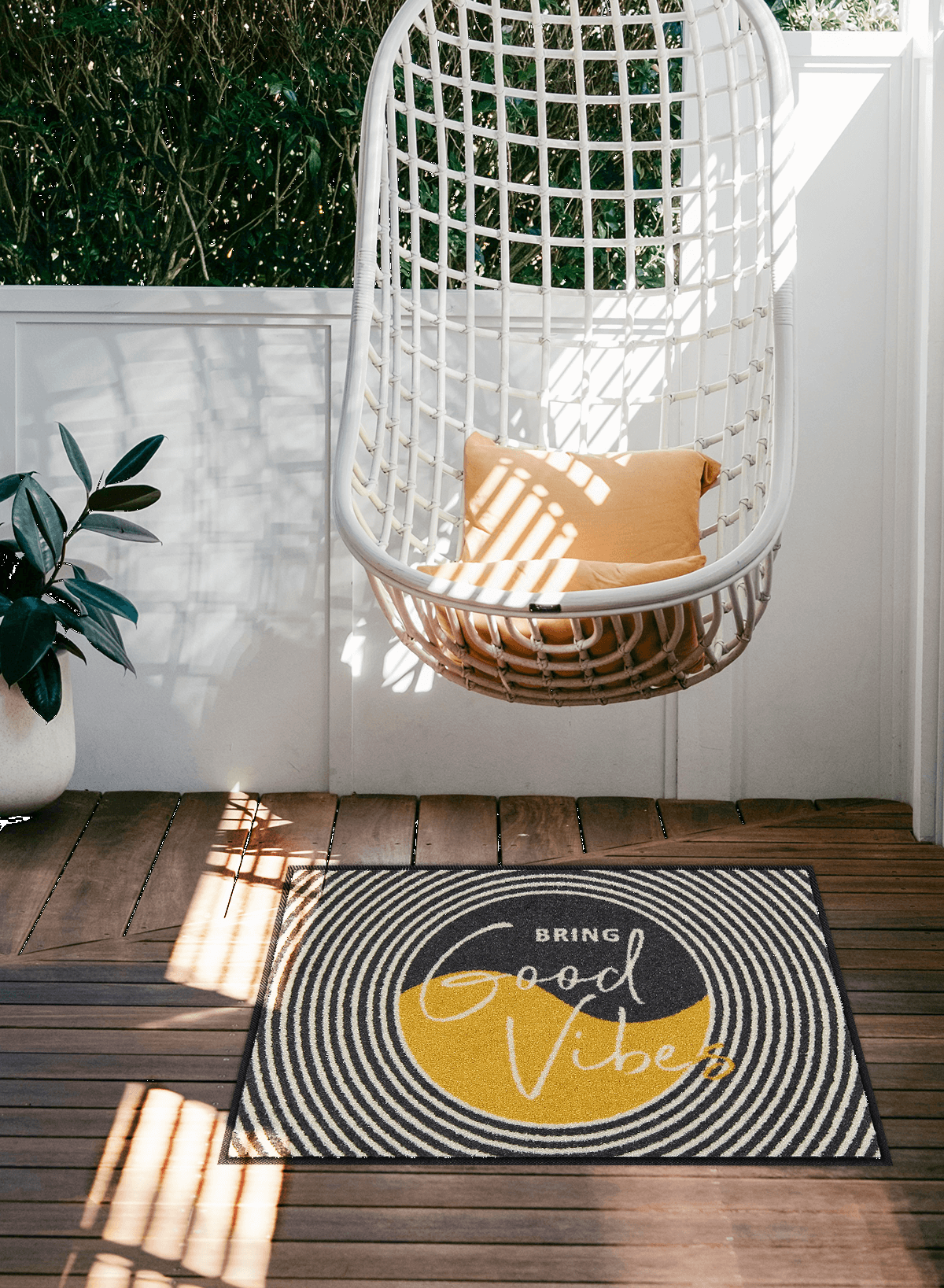 Fußmatte 50x75 Good Vibes grau