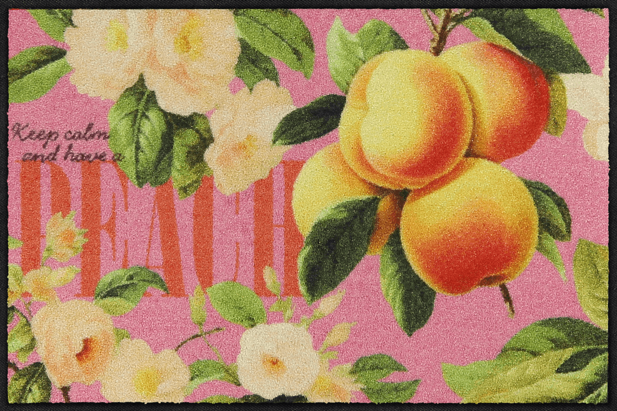 Fußmatte 50x75 Happy Peach grün