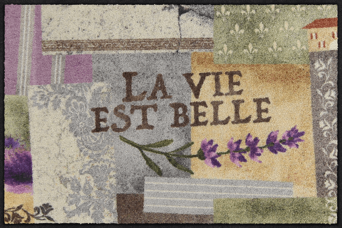 Fußmatte 50x75 La vie est belle lila