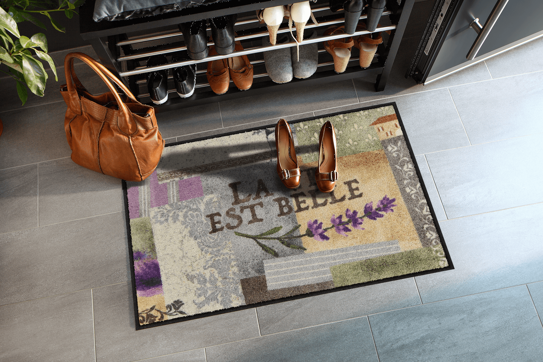 Fußmatte 50x75 La vie est belle lila
