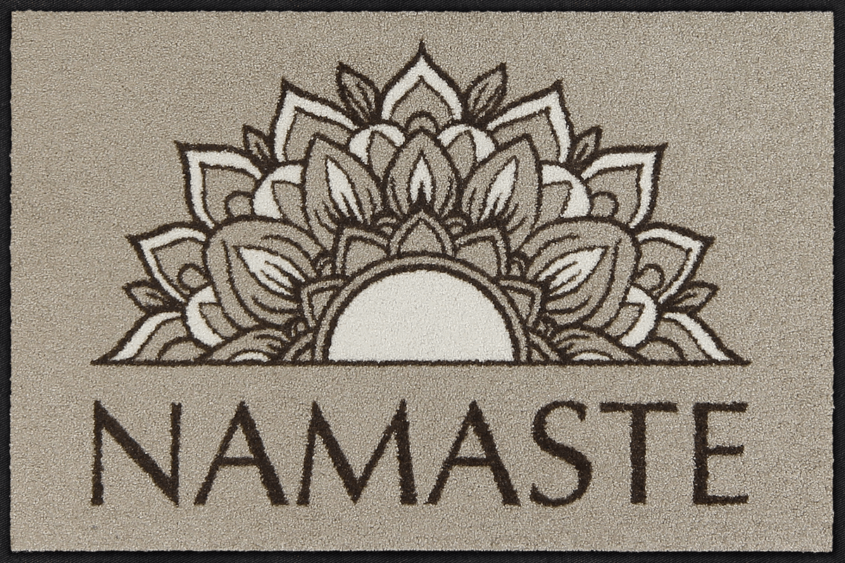 Fußmatte 50x75 Namaste Ornament braun