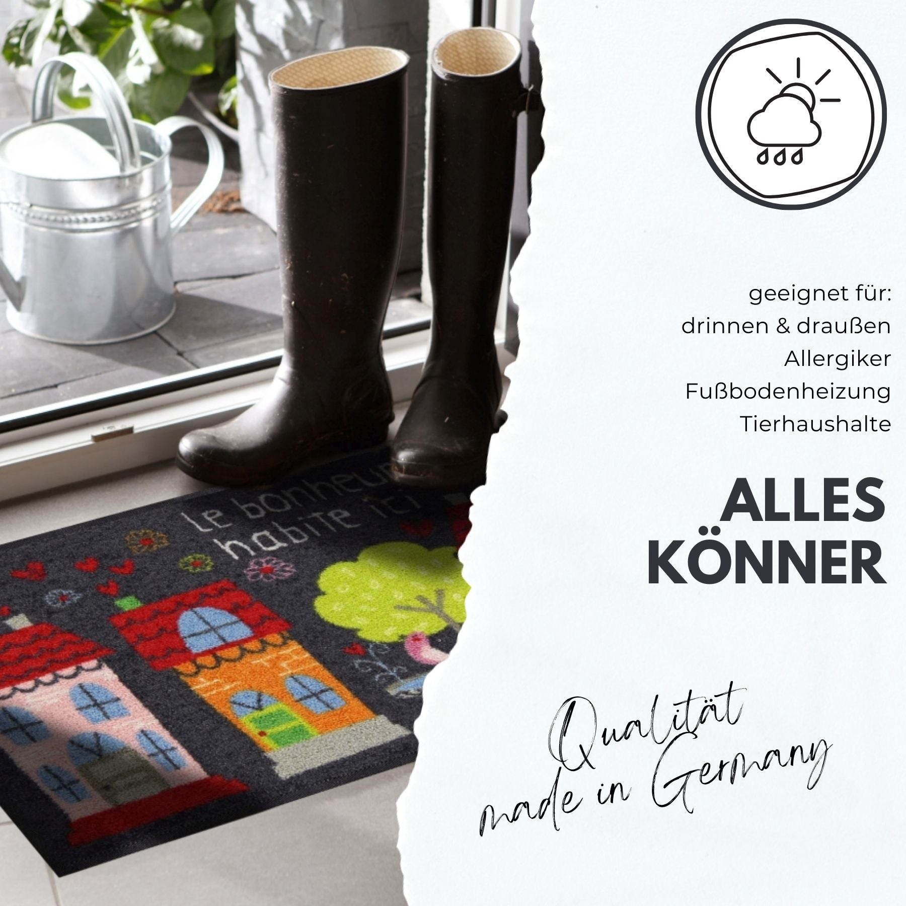 Fußmatte 50 x 75 cm Winter is Here beige