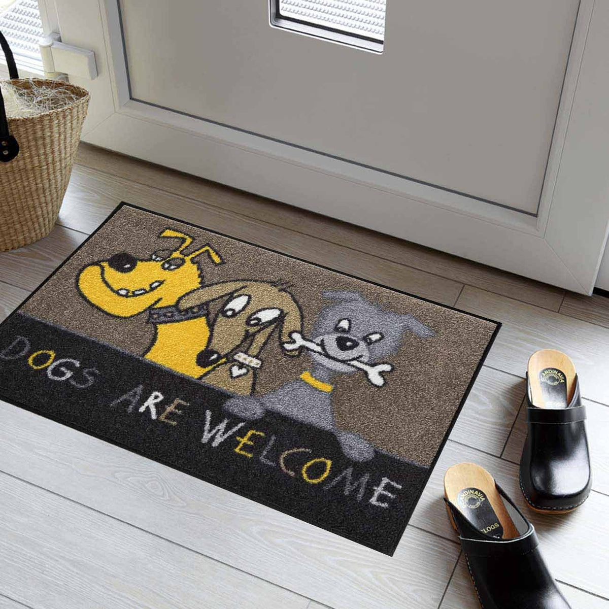 Fußmatte 50x75 DogsAre Welcome braun