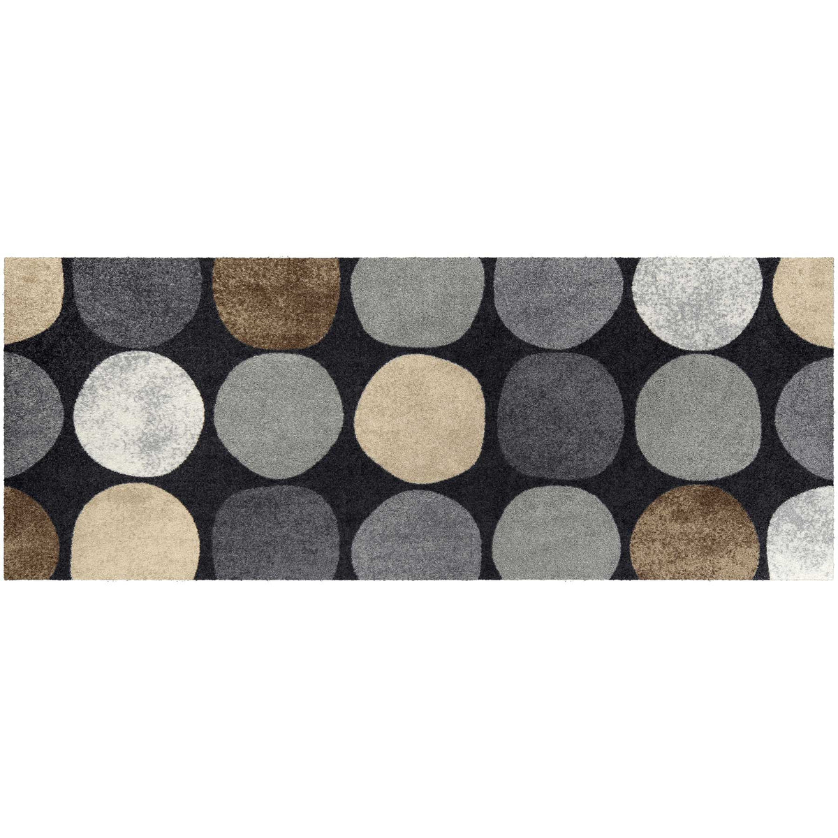 Teppichläufer 75x190 Dots pattern city chic grau