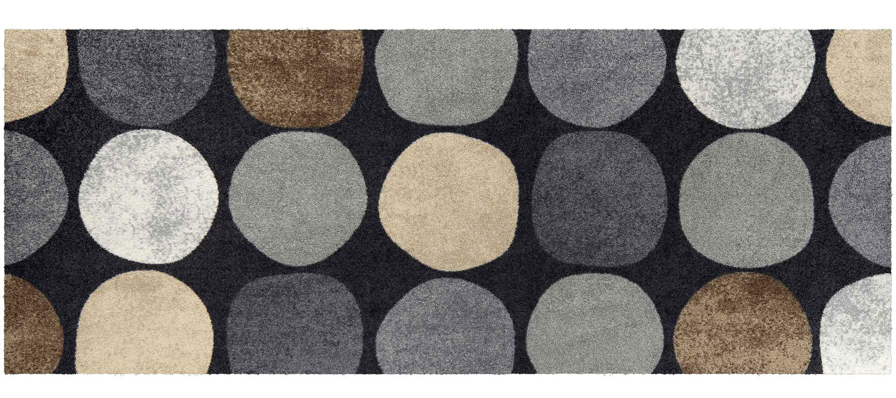 Teppichläufer 75x190 Dots pattern city chic grau