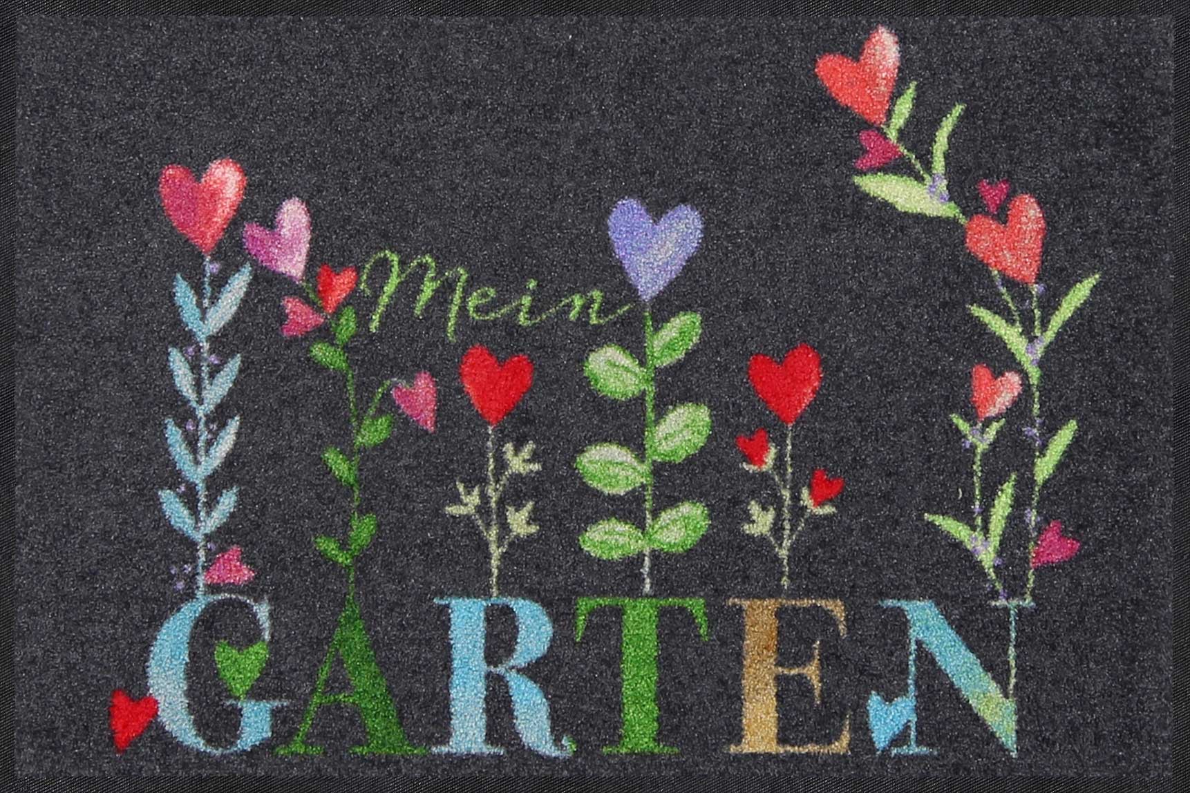 Fußmatte 50x75 Mein Garten grey anthrazit