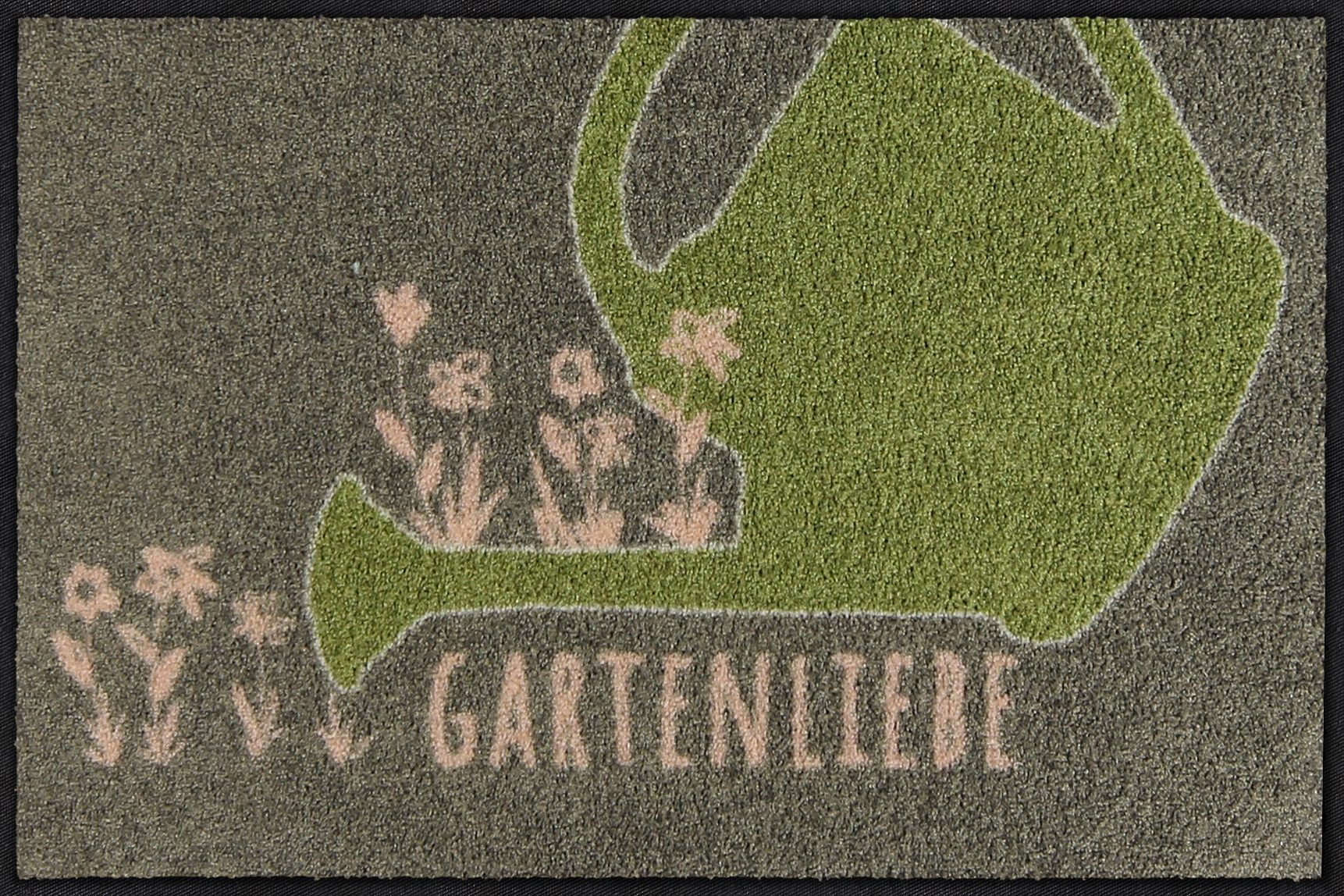 Fußmatte 50x75 Gartenliebe grün-apricot grau