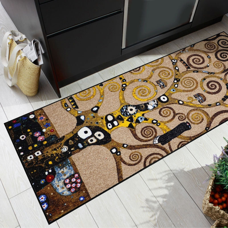 Teppichläufer 75x190 Klimt Lebensbaum beige