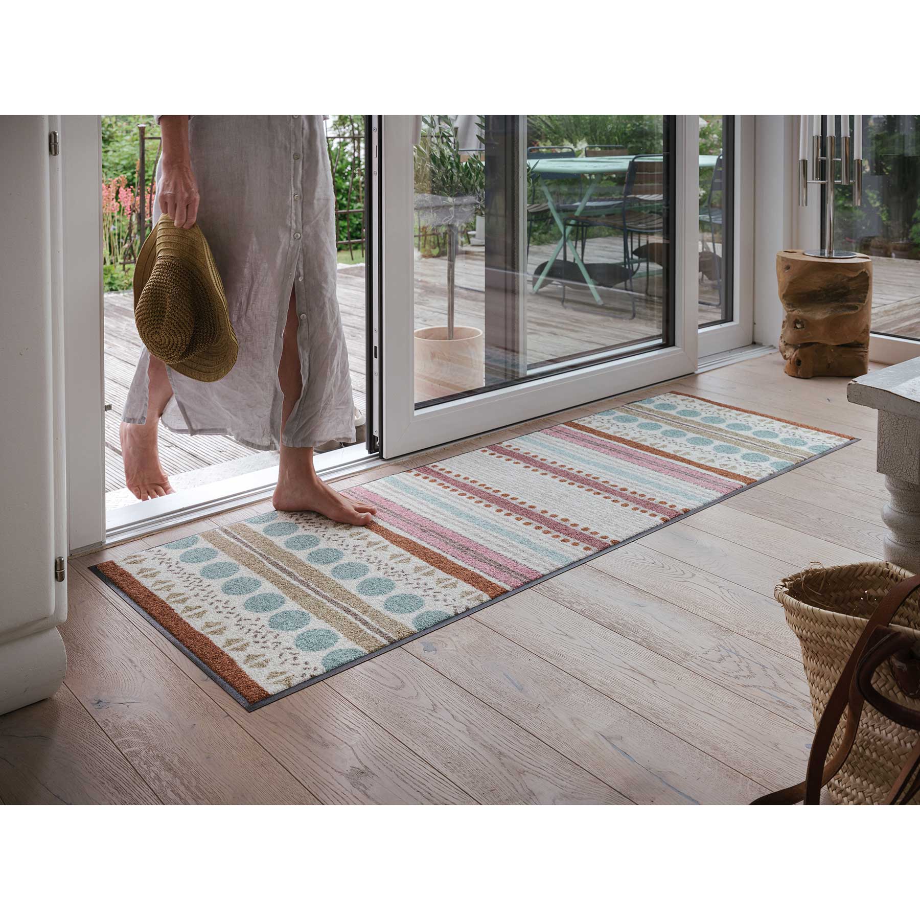 Teppichläufer 75x190 Stripes Composite soft sand