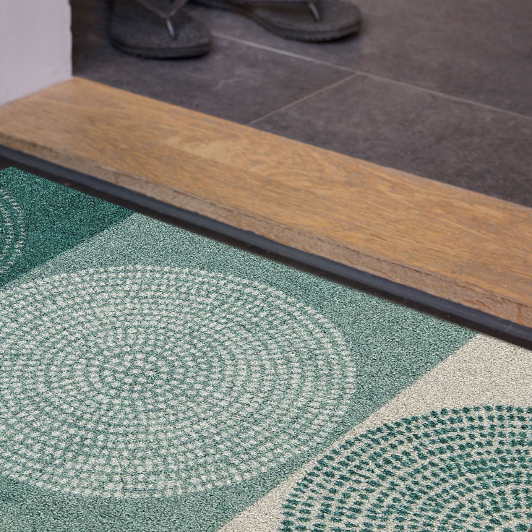 Fußmatte 50x75 Nestor sage-beige grün