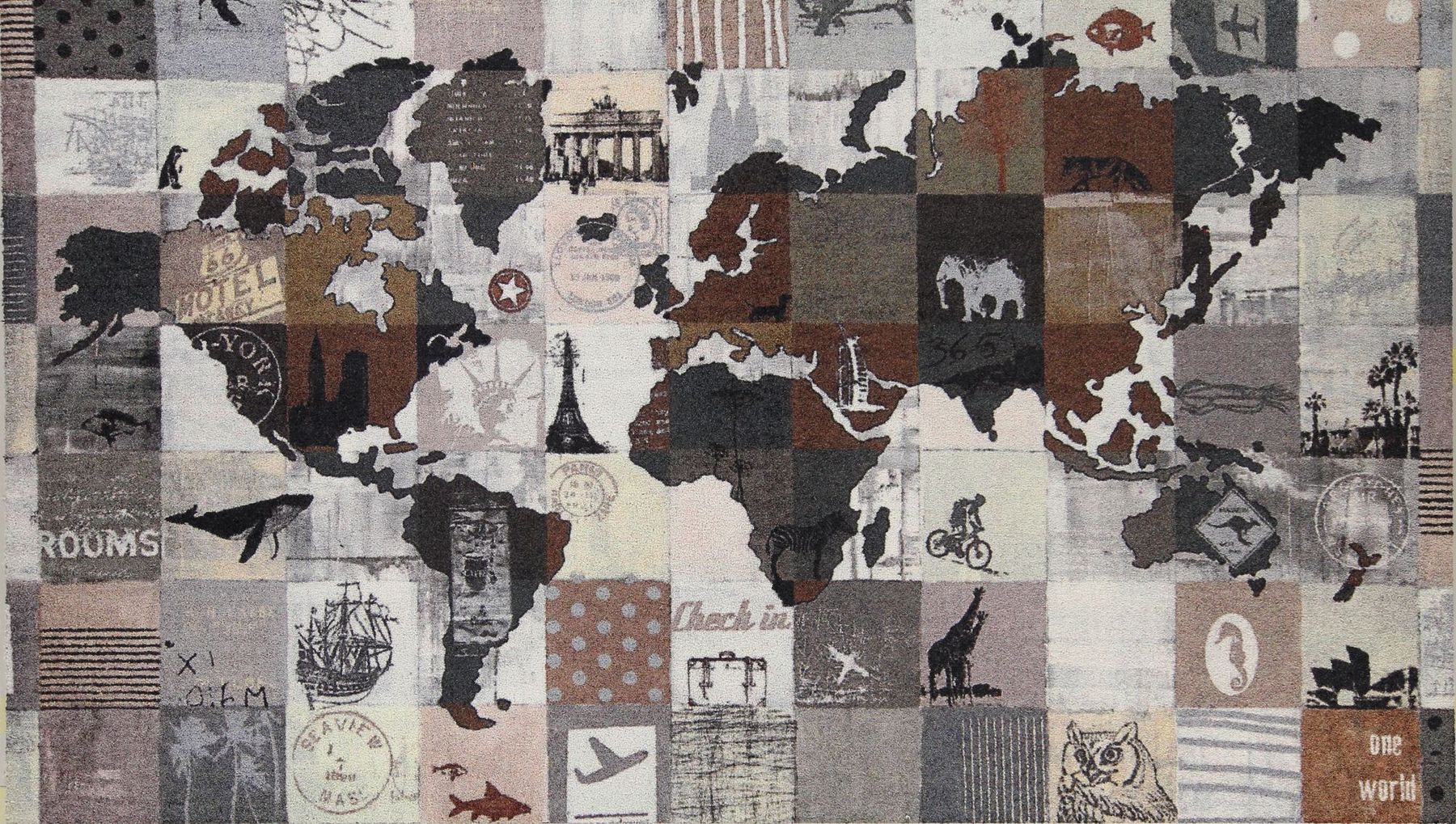 Wohnteppich 120x200 One World braun