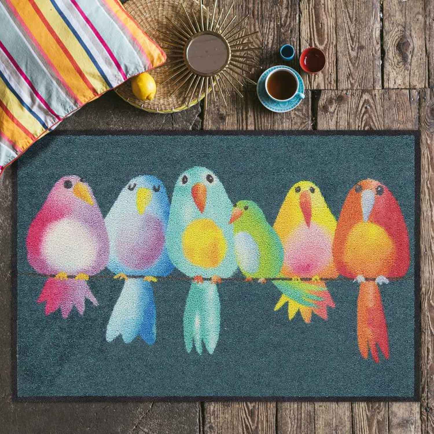 Fußmatte 50x75 Rainbow Birds