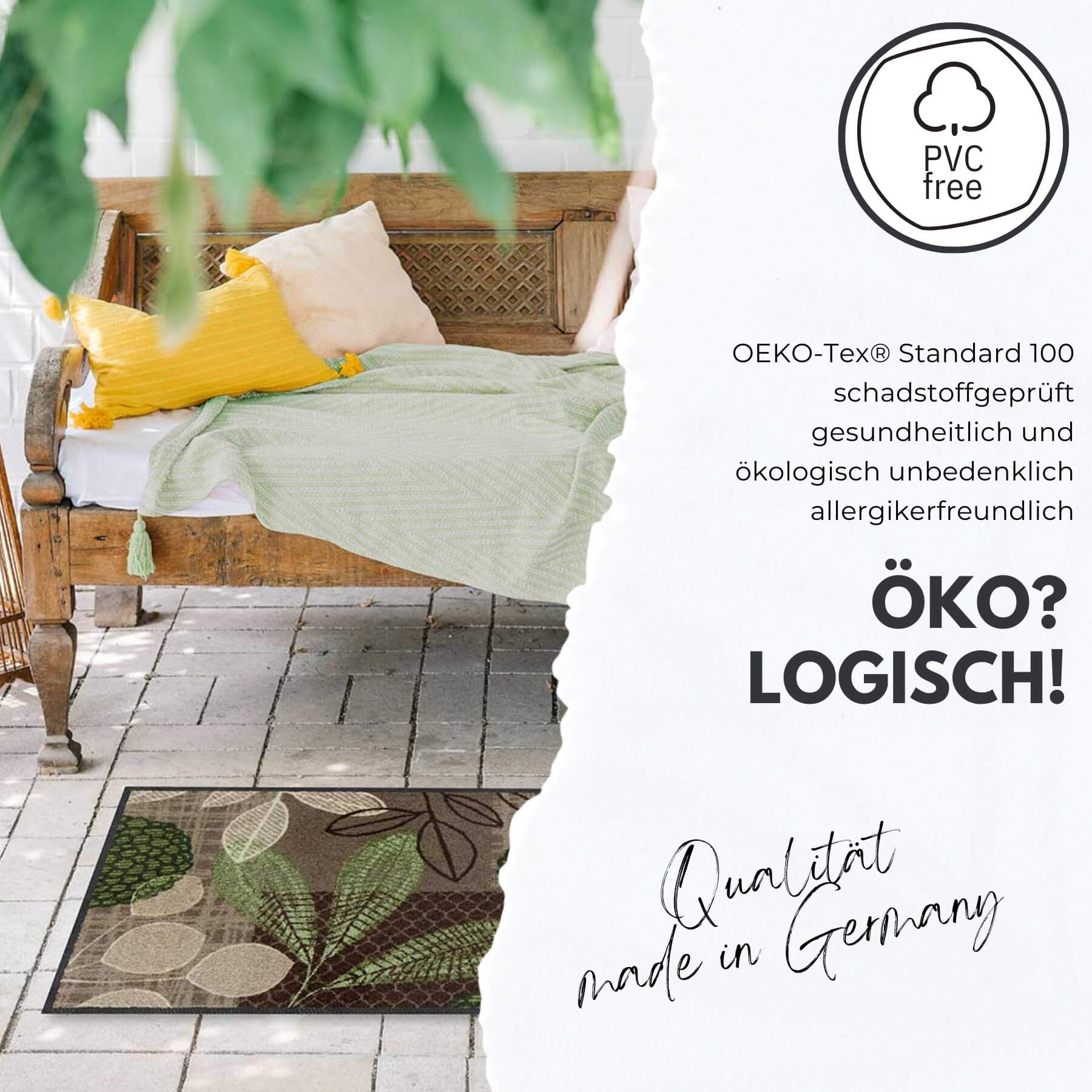 Fußmatte 50x75 Three Monkeys braun