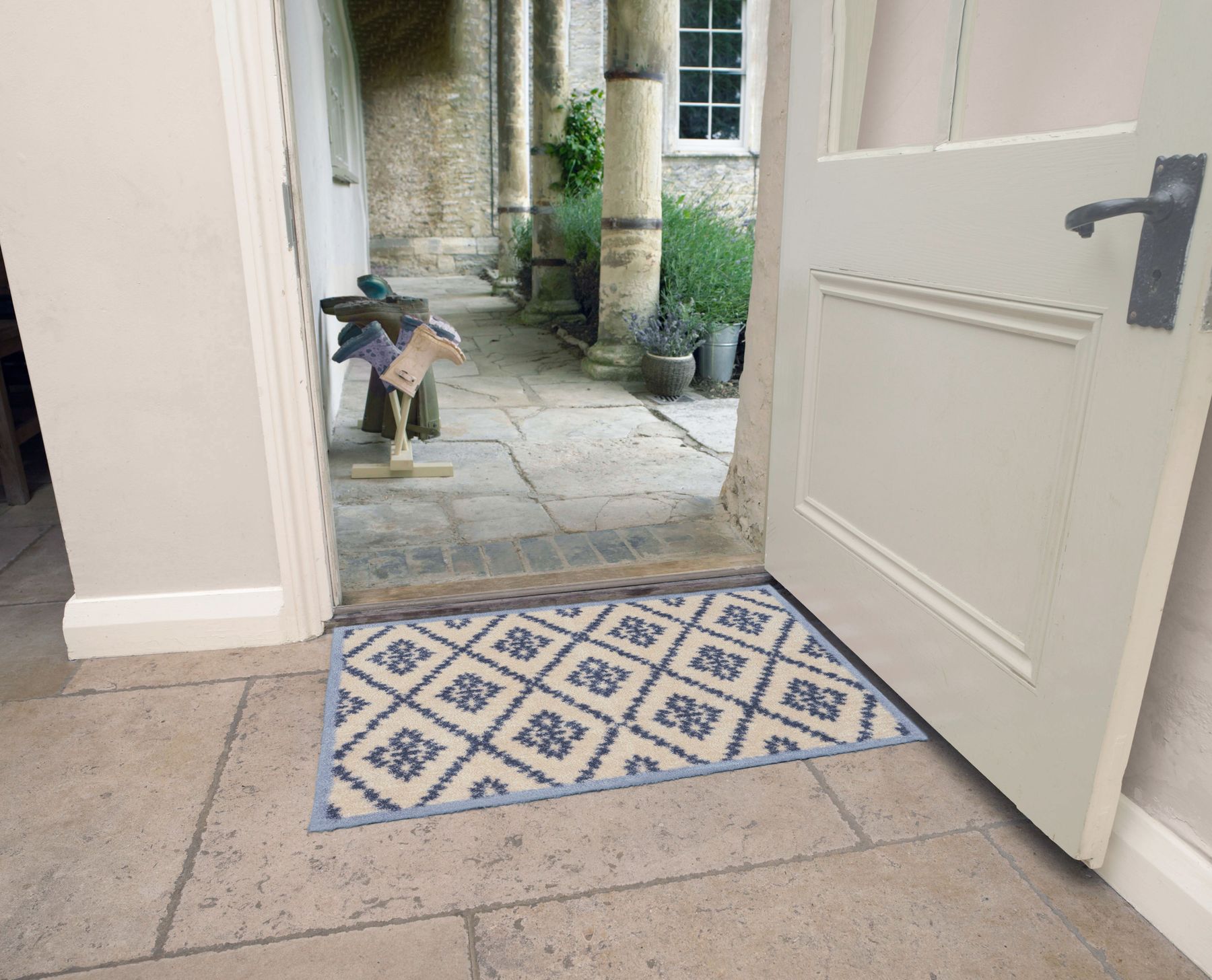 Fußmatte 60x85 Caraway Neutral blau