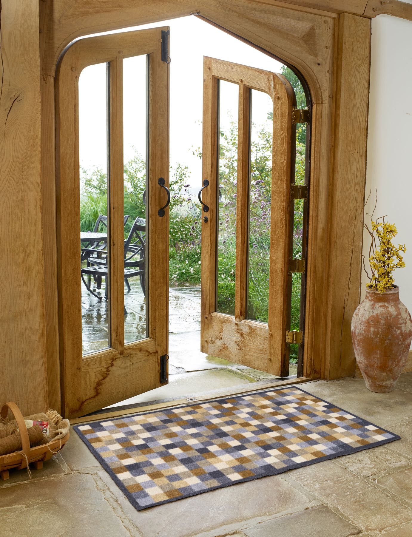 Fußmatte 75x120 Neutral Squares beige