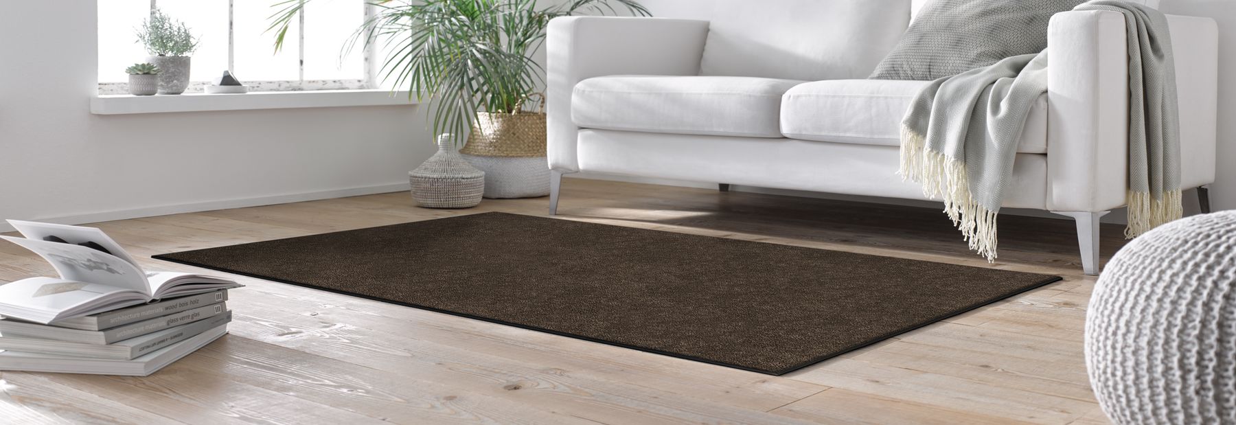 Wohnteppich 120x180 Espresso Brown braun