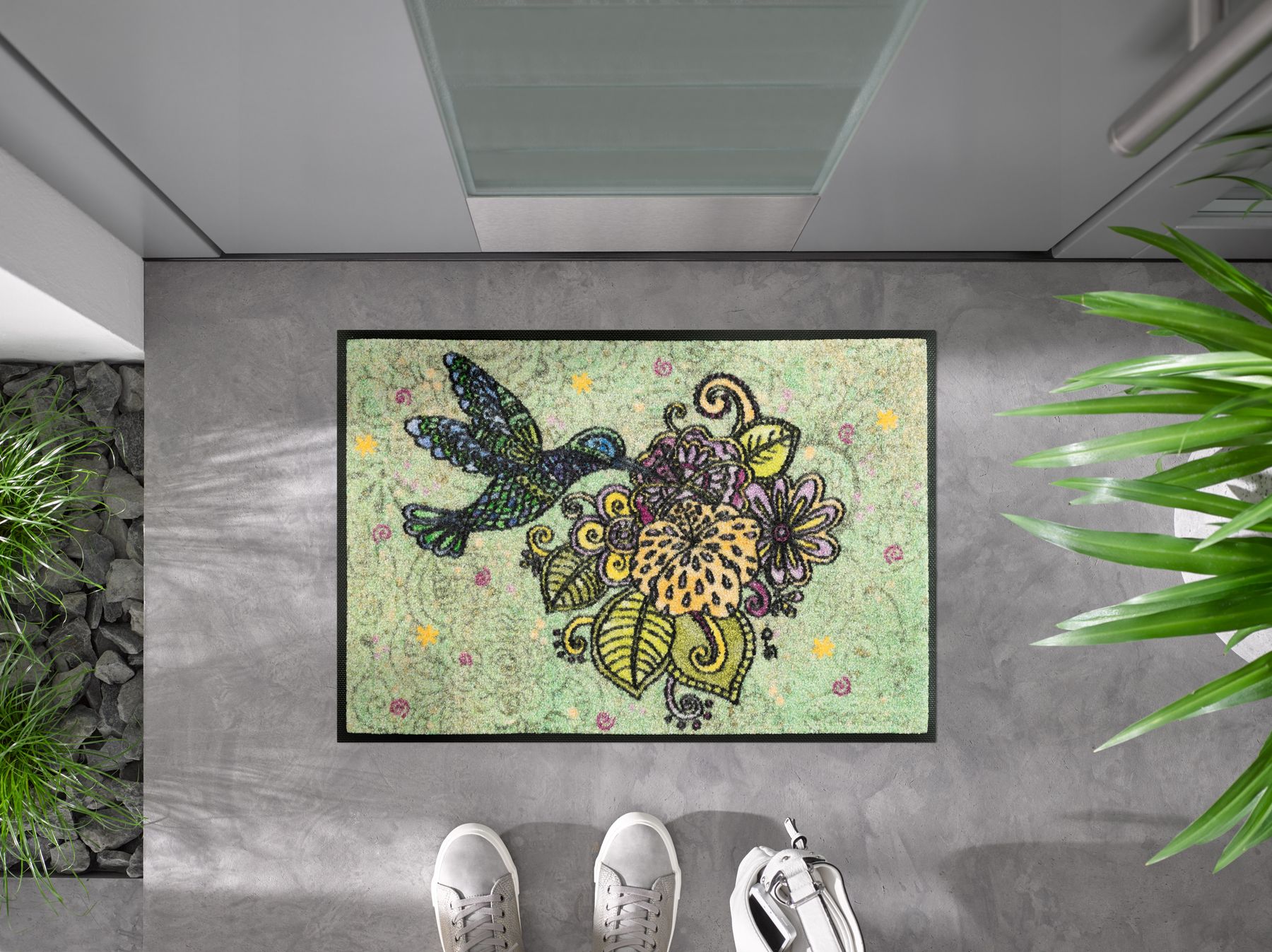 Fußmatte 40x60 Blütentanz grün