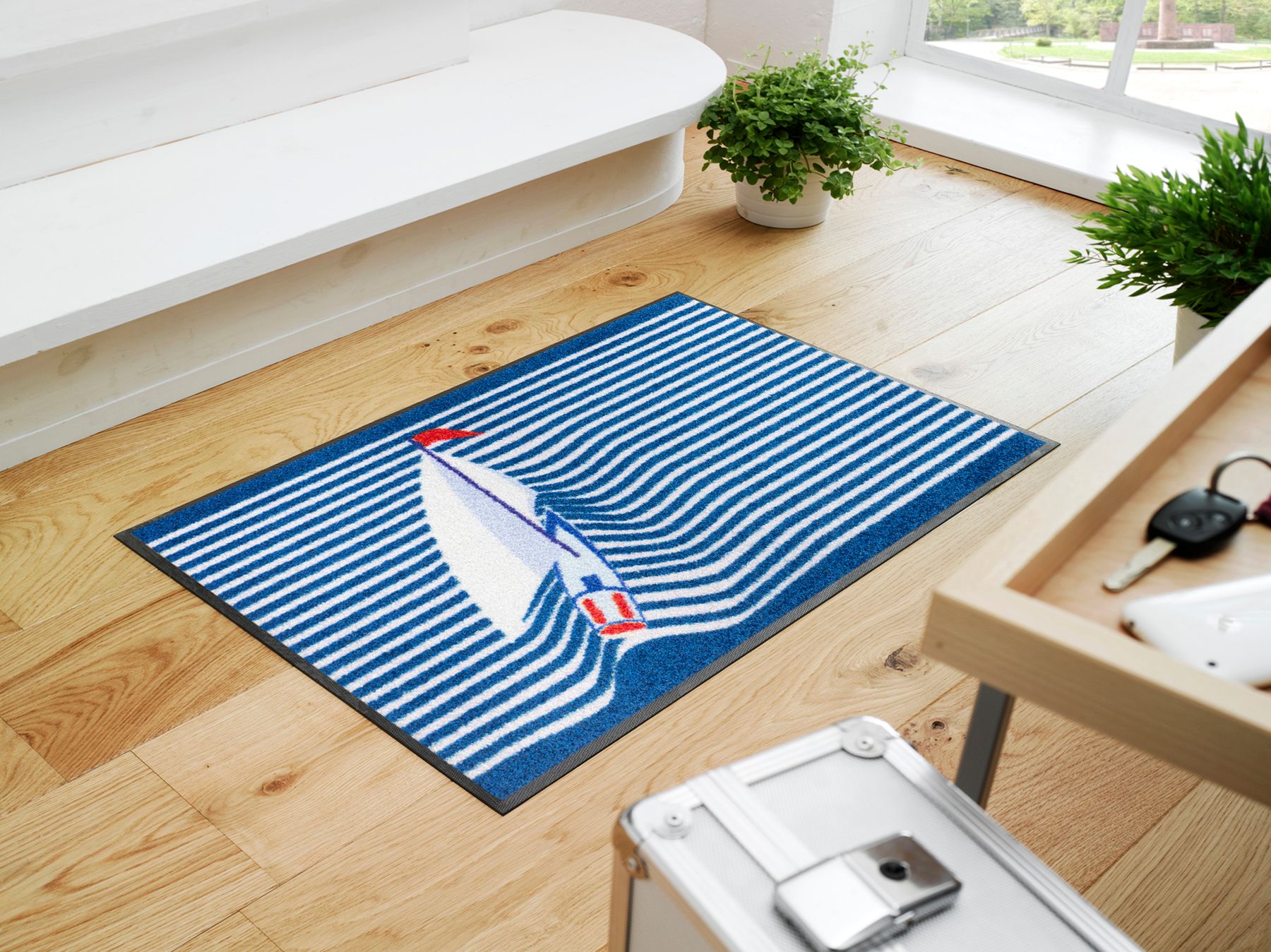 Fußmatte 50x75 Sailing Boat blau