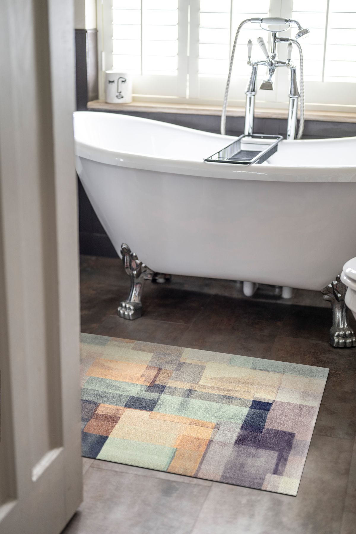 Fußmatte 70x120 Gentle Blocks lila