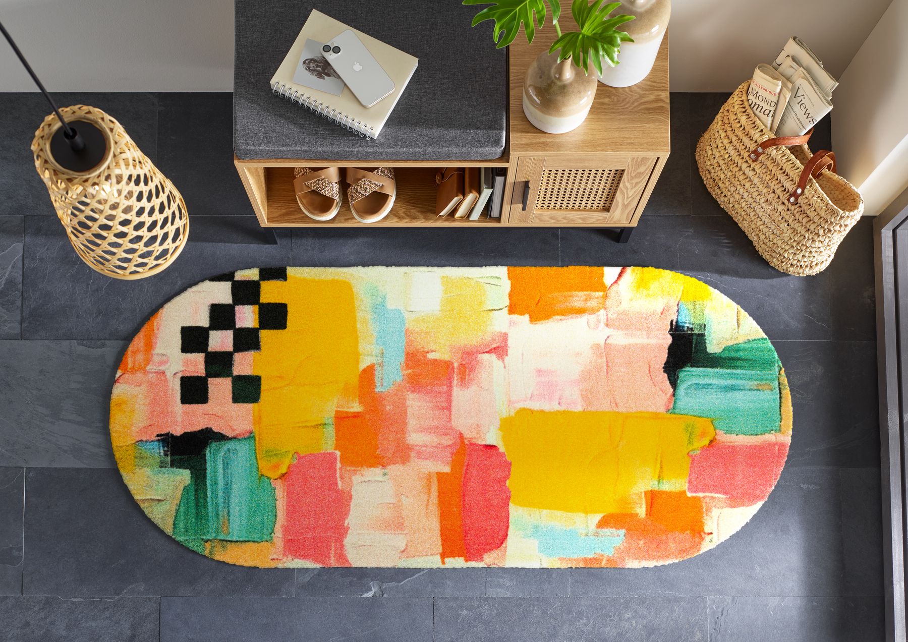 Läufer 70x150 Paintshape beige