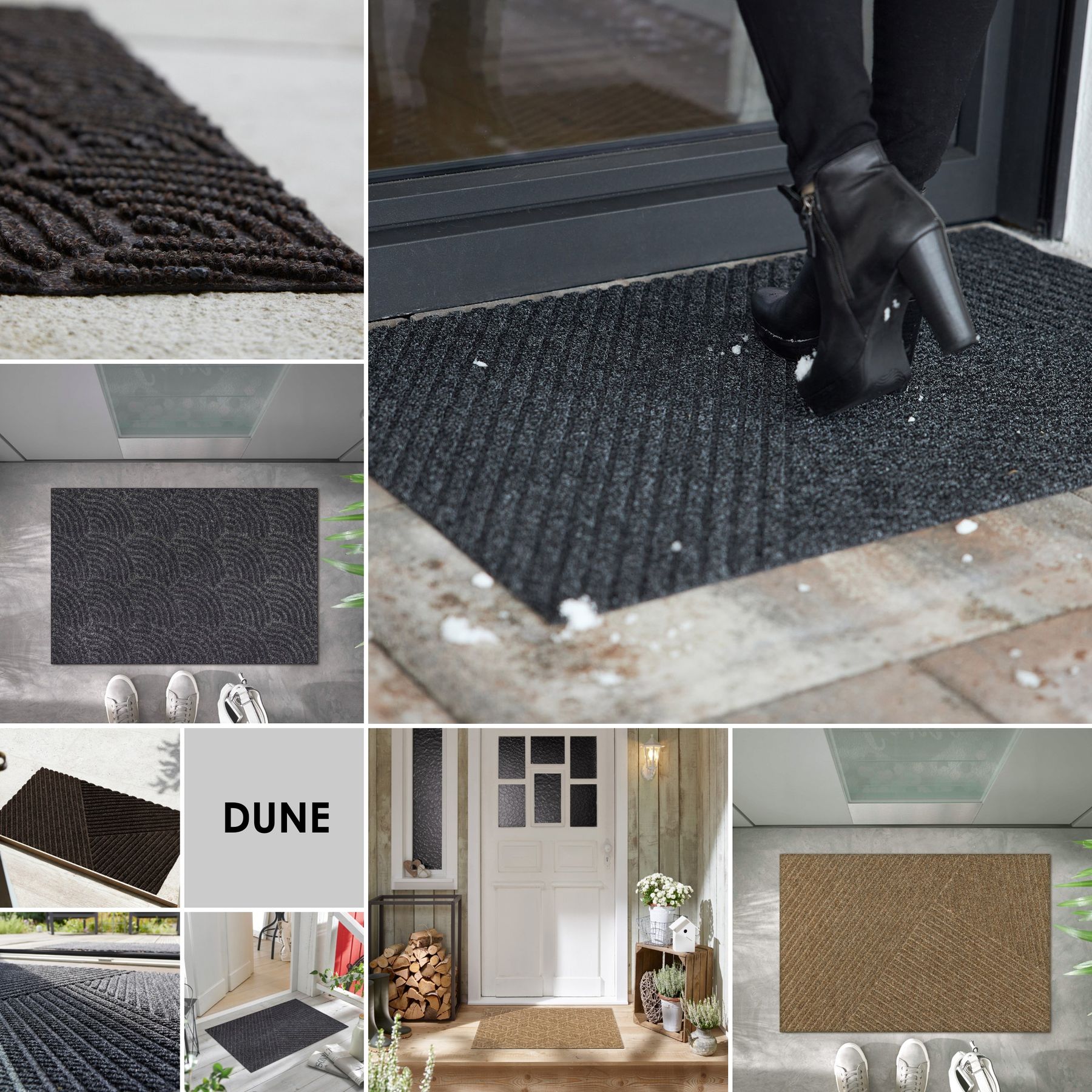 Fußmatte 55x85 Dune DUNE Halfmoon dark grey grau