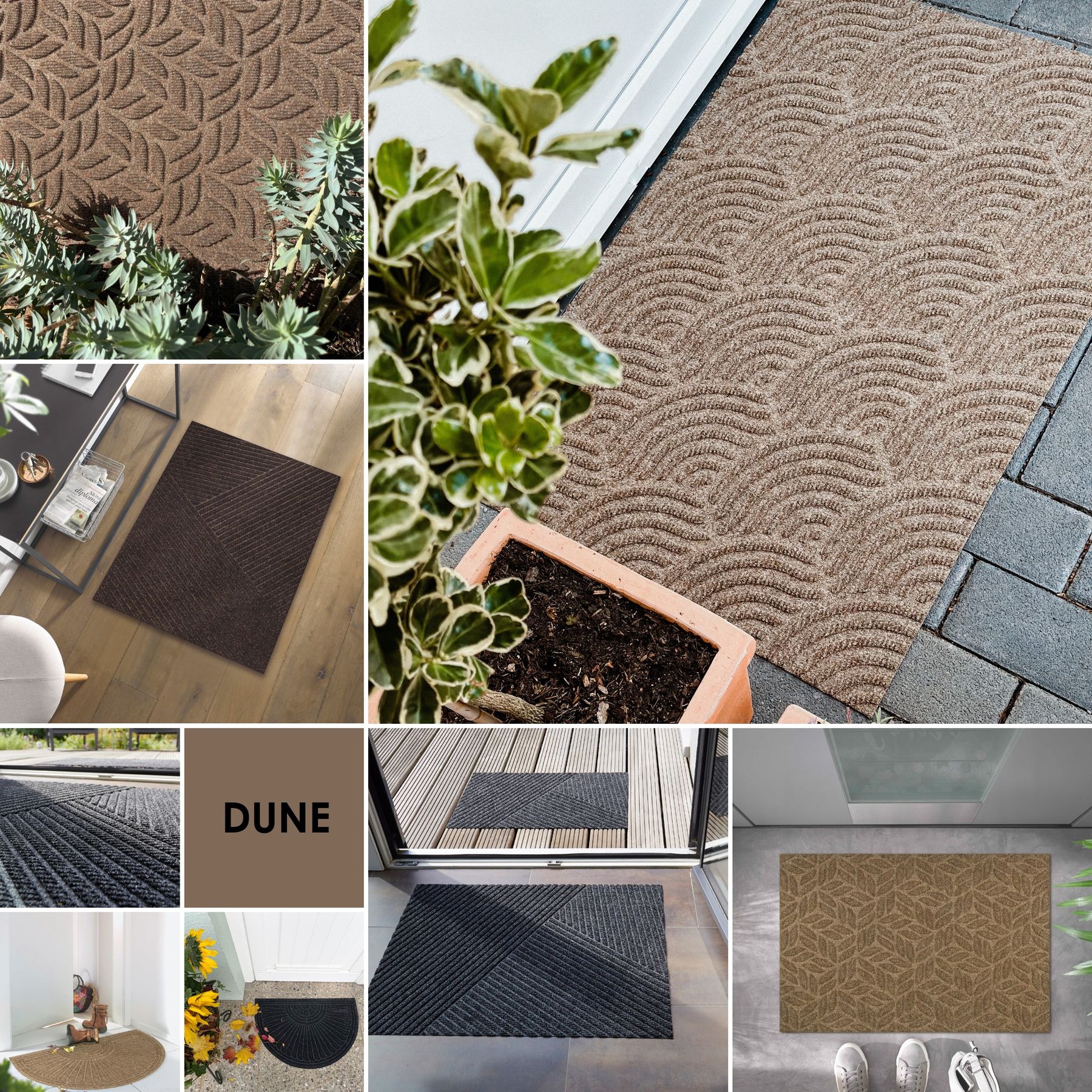 Fußmatte 60x90 Dune DUNE Stripes dark brown braun