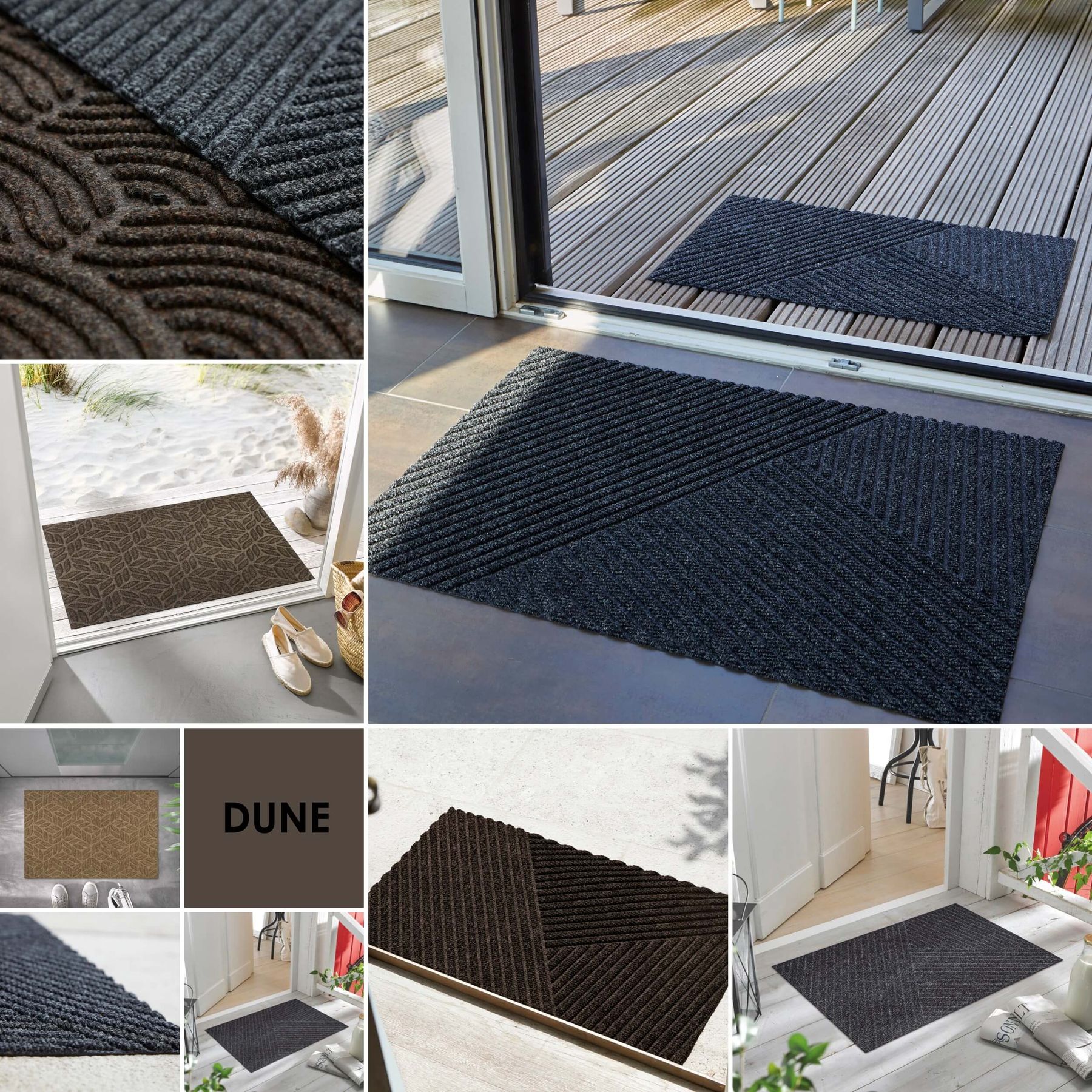 Fußmatte 45x75 Dune DUNE Waves dark grey grau
