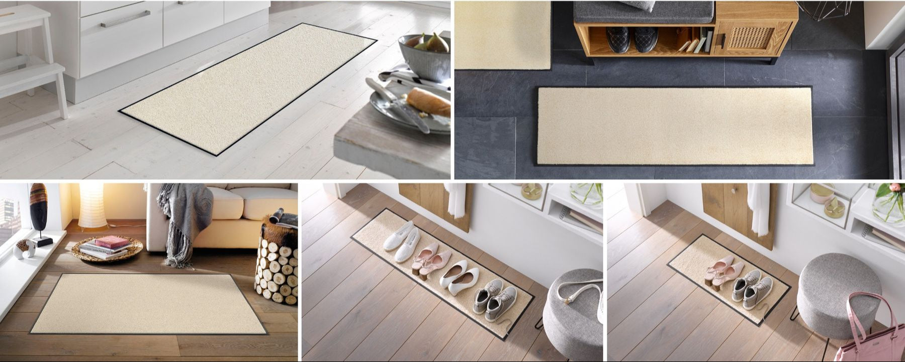Läufer 35x120 Champagner beige